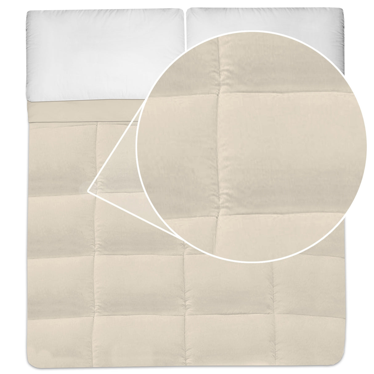 Plush Solid Color Box Stitch Down Alternative Comforter