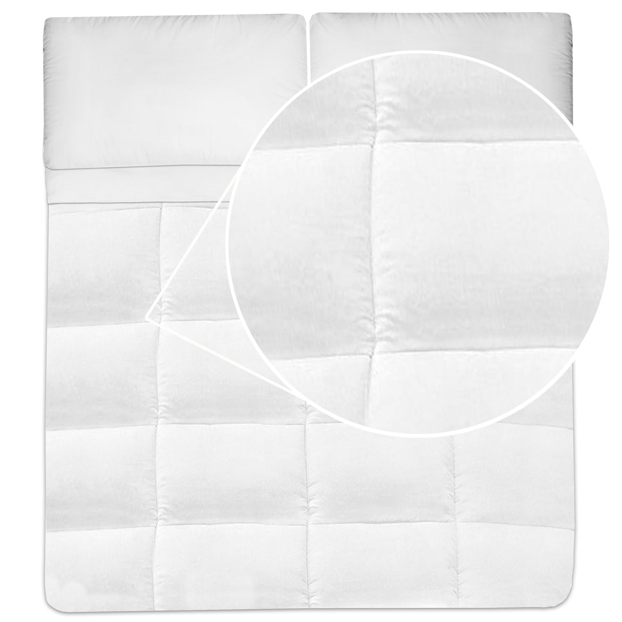 Plush Solid Color Box Stitch Down Alternative Comforter