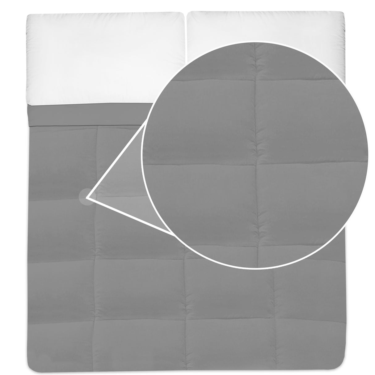 Plush Solid Color Box Stitch Down Alternative Comforter