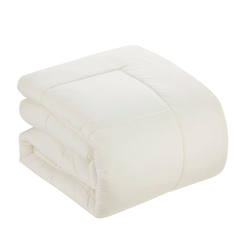 Plush Solid Color Box Stitch Down Alternative Comforter