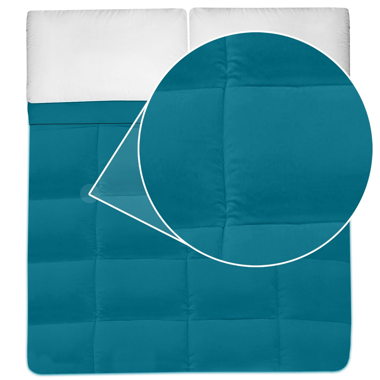 Plush Solid Color Box Stitch Down Alternative Comforter