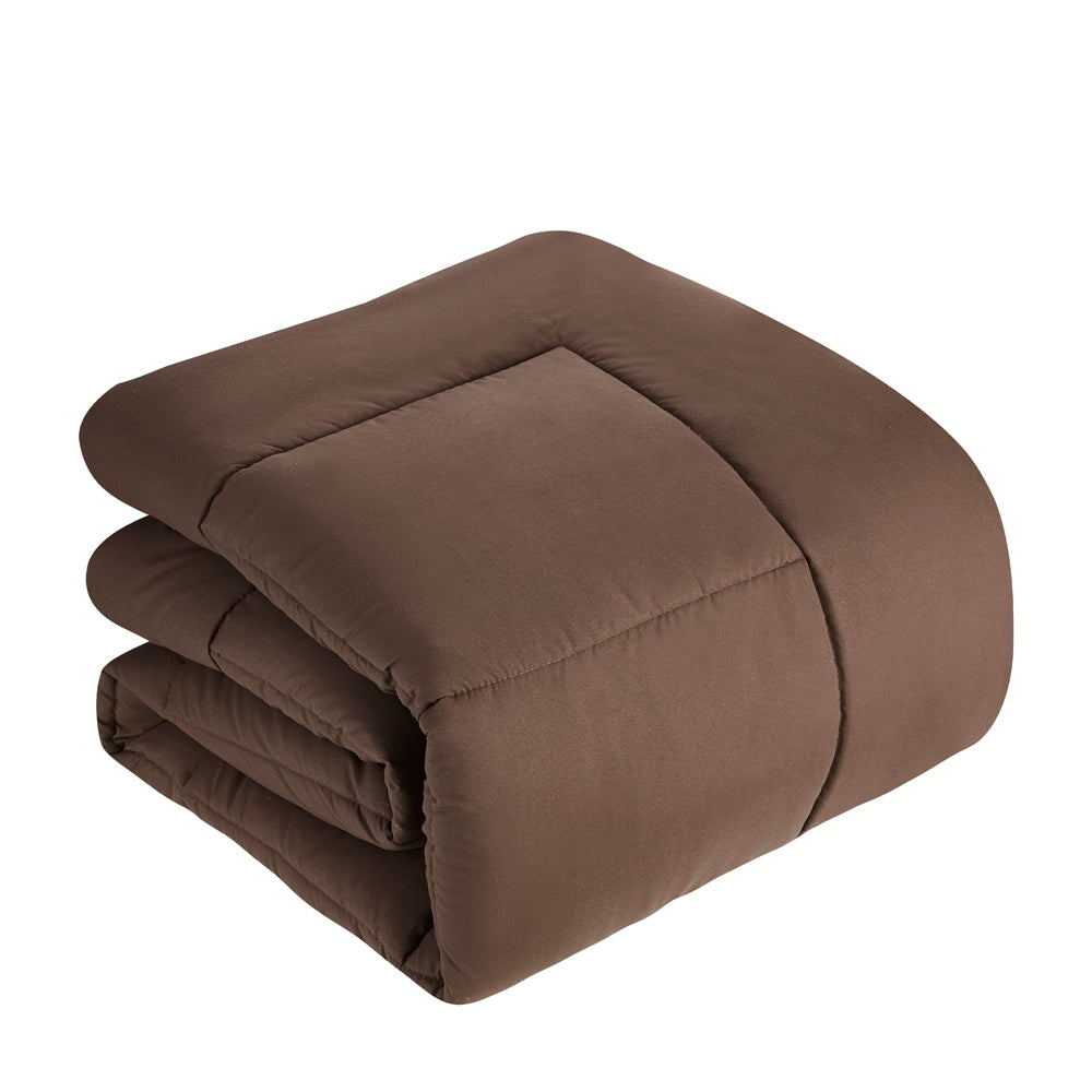 Plush Solid Color Box Stitch Down Alternative Comforter