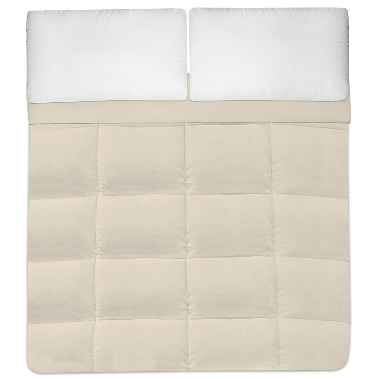 Plush Solid Color Box Stitch Down Alternative Comforter
