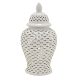 Plutus Brands Ceramic Jar in White Porcelain