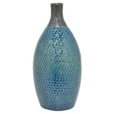 Plutus Brands Ceramic Vase in Blue Porcelain