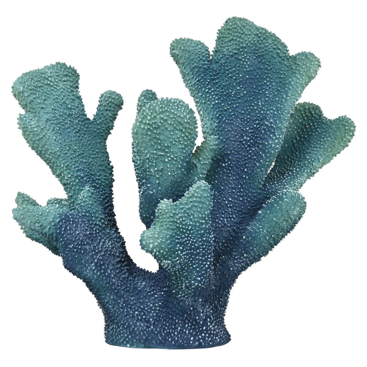 Plutus Brands Coral Tabletop Decoration in Blue Resin
