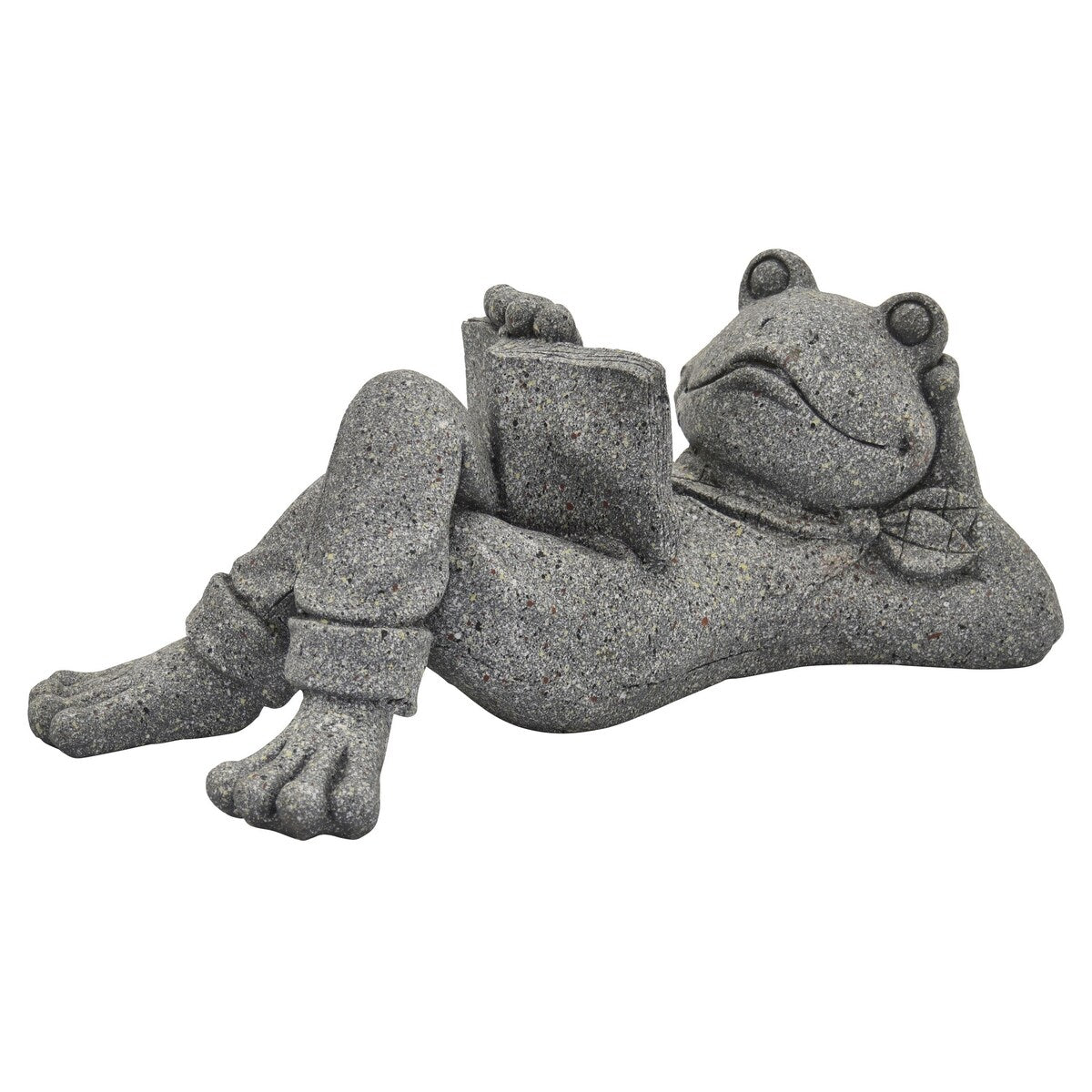 Plutus Brands Frog Decoration in Gray Resin - Grey