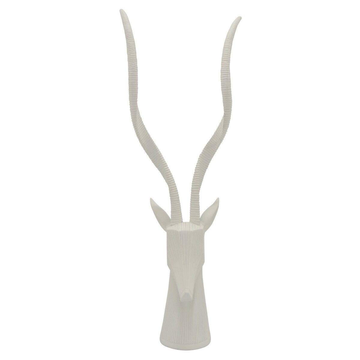 Plutus Brands Gazelle Head Tabletop in White Resin