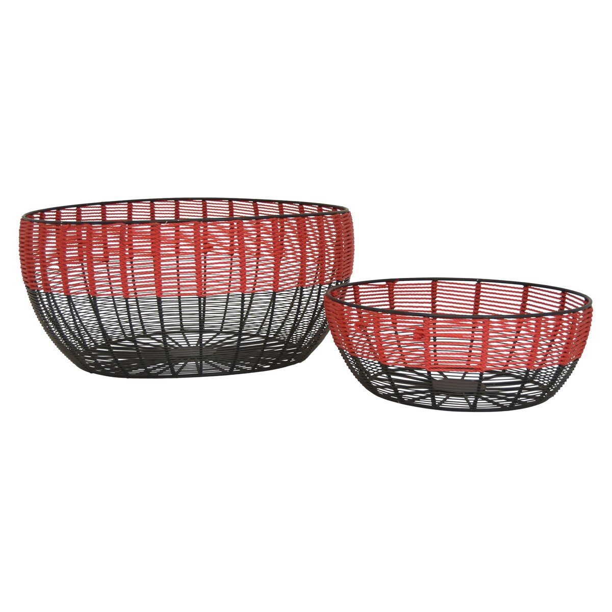 Plutus Brands Metal Basket in Multi-Colored Metal Set of 2