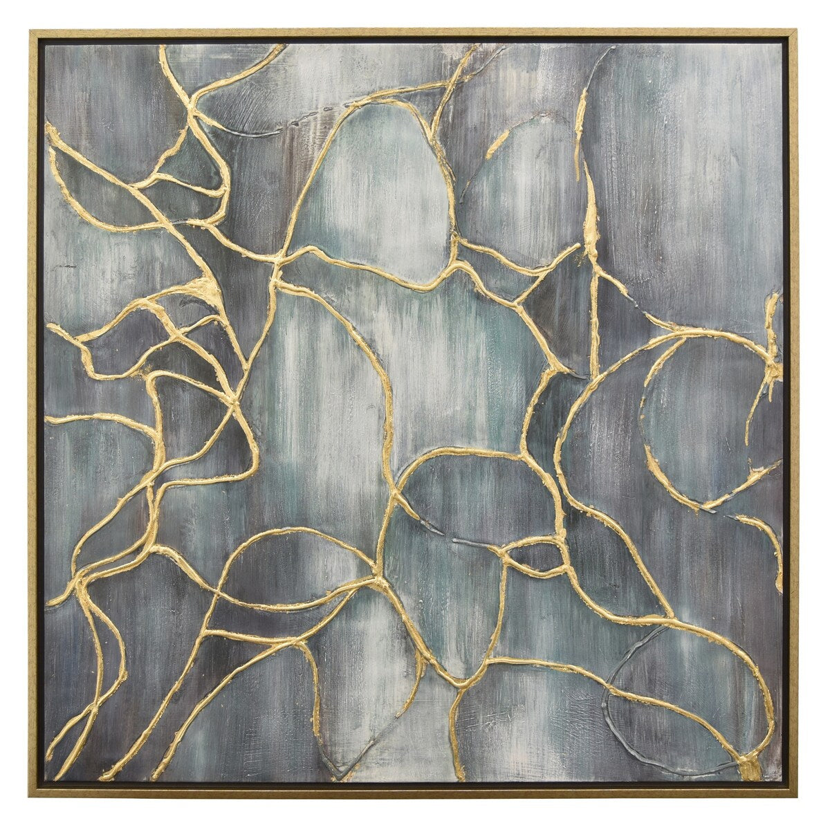 Plutus Brands Painting W/frame-oil On Canvas in Green Glass