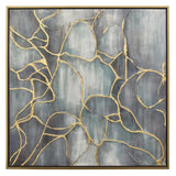 Plutus Brands Painting W/frame-oil On Canvas in Green Glass