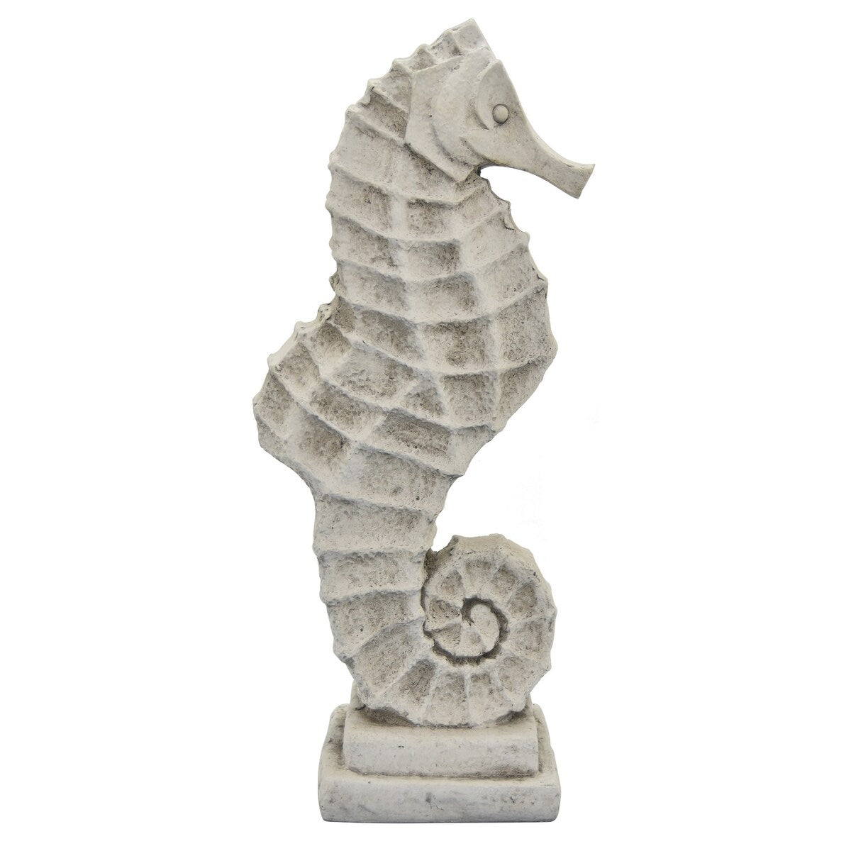 Plutus Brands Seahorse Statuary in White Resin