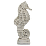 Plutus Brands Seahorse Statuary in White Resin