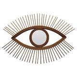 Plutus Brands Wall Mirror Decoration in Brown Natural Fiber