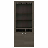 Plympton 3-Shelf Rectangle 5-Bottle Bar Cabinet