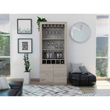 Plympton 3-Shelf Rectangle 5-Bottle Bar Cabinet