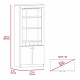 Plympton 3-Shelf Rectangle 5-Bottle Bar Cabinet