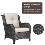 Pocassy Patio Chairs with Fire Pit Table Sets