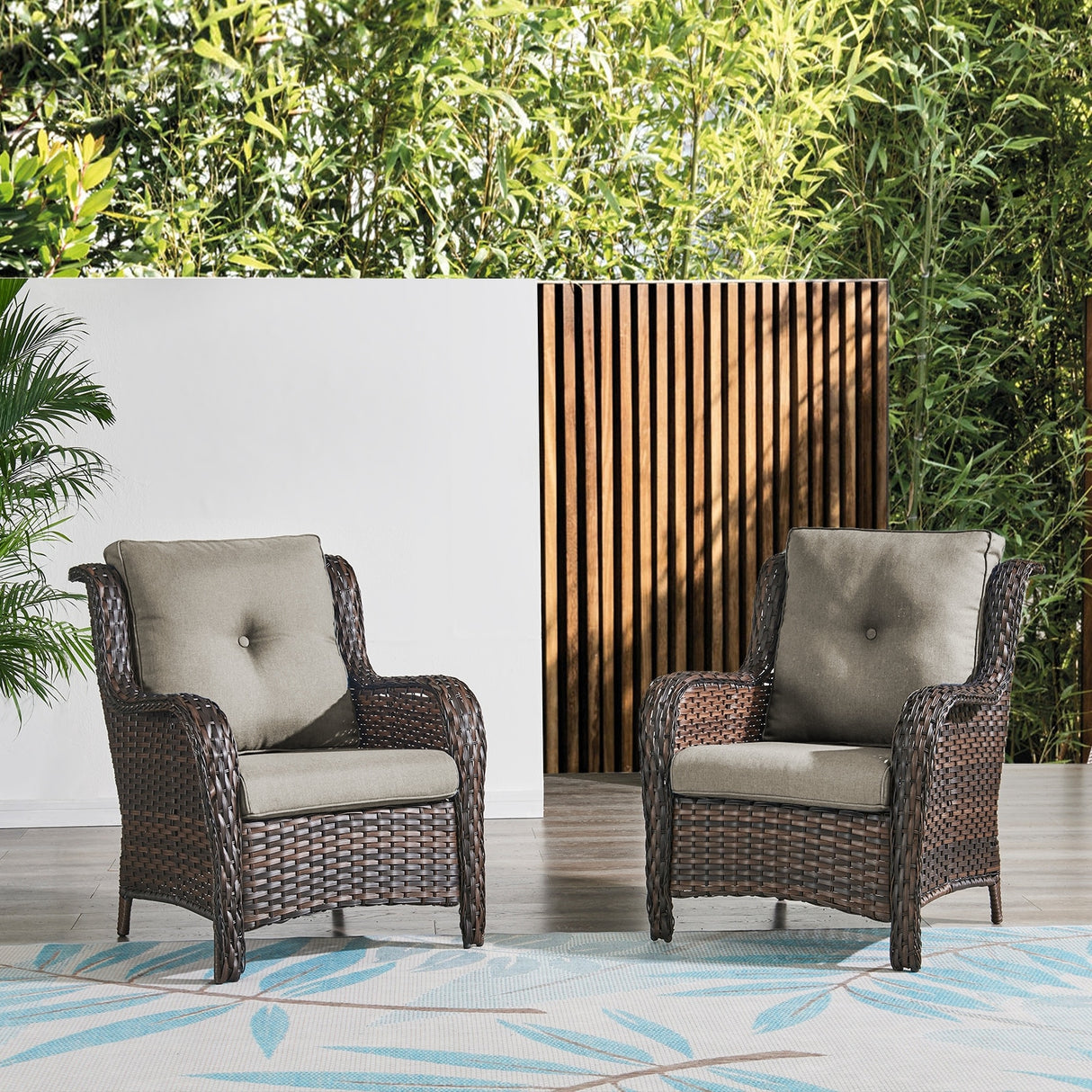 Pocassy Patio Chairs with Fire Pit Table Sets