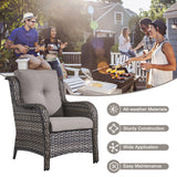 Pocassy Patio Chairs with Fire Pit Table Sets