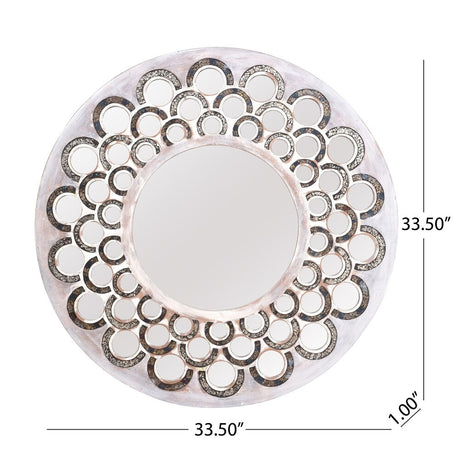 Poche Traditional Mirror by Christopher Knight Home - 33.50" W x 1.00" D x 33.50" H