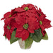 Poinsettia w/Ceramic Vase Silk Flower Arrangement