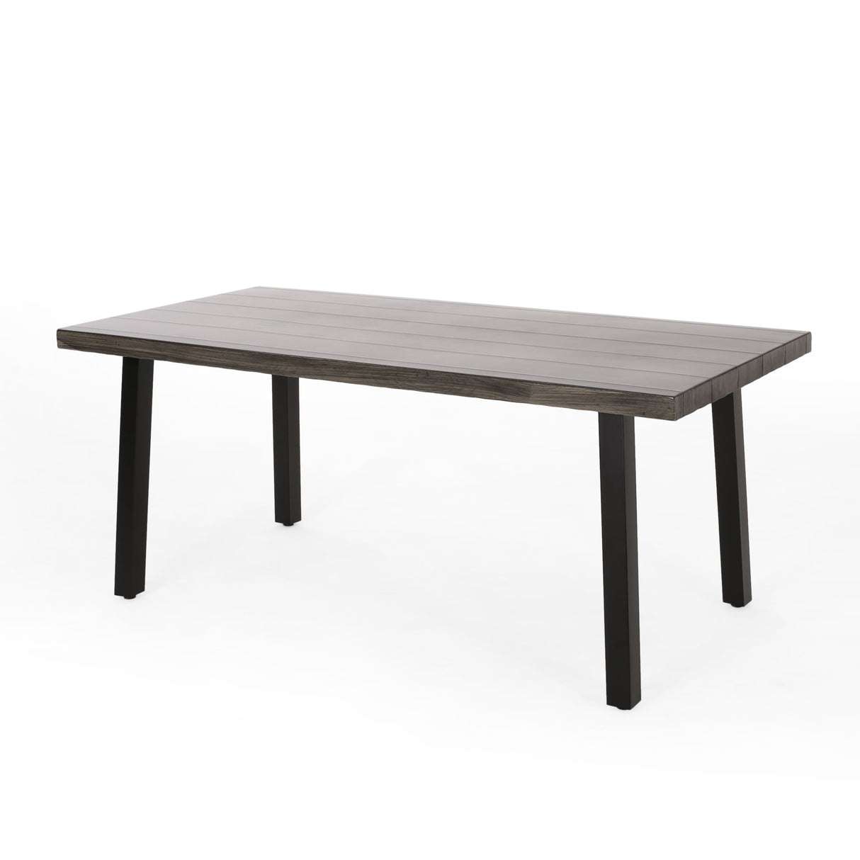 Pointe Outdoor 6 Piece Aluminum Dining Set with Bench by Christopher Knight Home