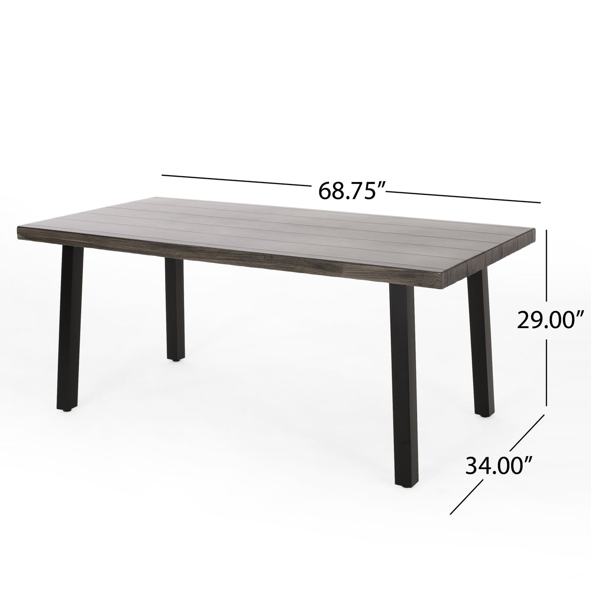 Pointe Outdoor 6 Piece Aluminum Dining Set with Bench by Christopher Knight Home