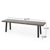 Pointe Outdoor 6 Piece Aluminum Dining Set with Bench by Christopher Knight Home