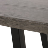 Pointe Outdoor Industrial Aluminum Dining Bench by Christopher Knight Home