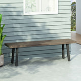 Pointe Outdoor Industrial Aluminum Dining Bench by Christopher Knight Home