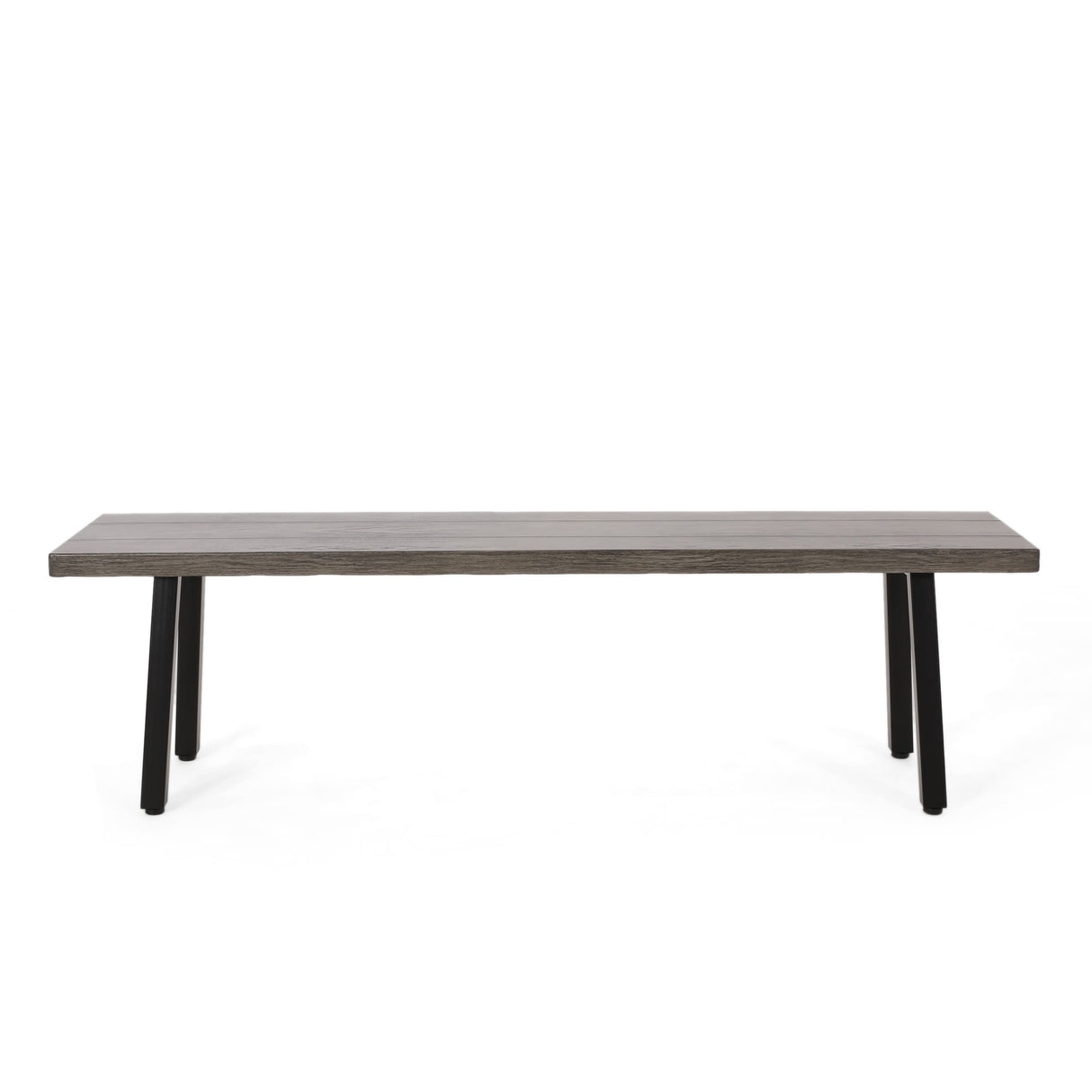 Pointe Outdoor Industrial Aluminum Dining Bench by Christopher Knight Home