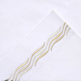 Pointehaven Wave Cotton 300-thread-count Embroidered Pillowcase Set