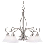 Polar 5 Light Chandelier Pewter
