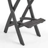 Polaris Outdoor 26" Square 3 Piece Wood and Wicker Bar Height Set by Christopher Knight Home