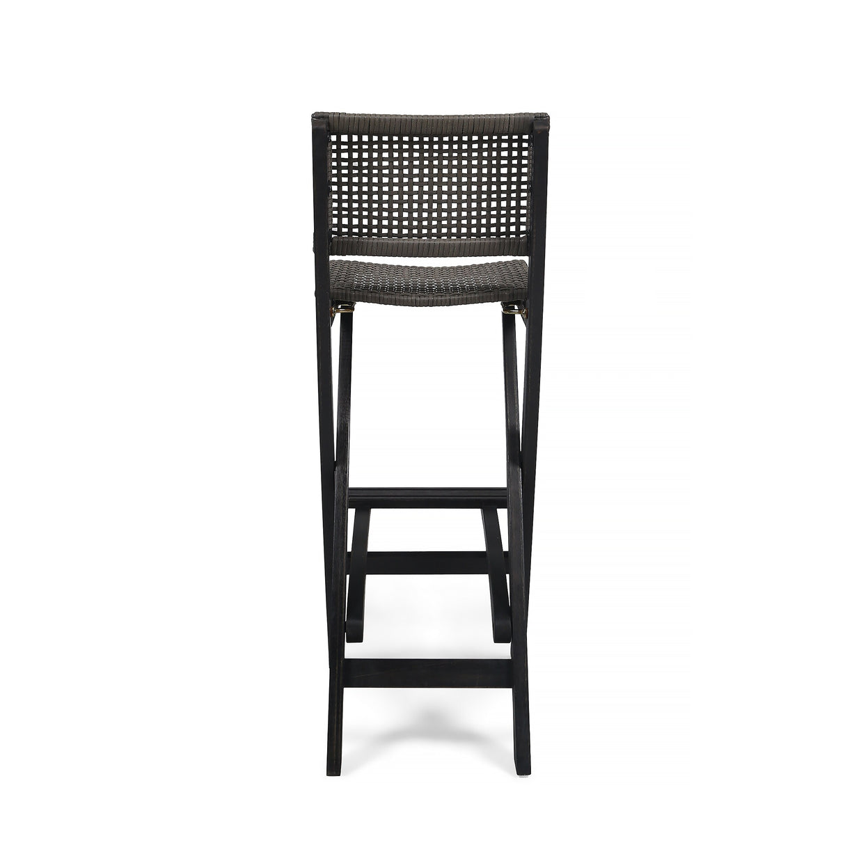 Polaris Outdoor 26" Square 3 Piece Wood and Wicker Bar Height Set by Christopher Knight Home