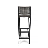 Polaris Outdoor 26" Square 3 Piece Wood and Wicker Bar Height Set by Christopher Knight Home