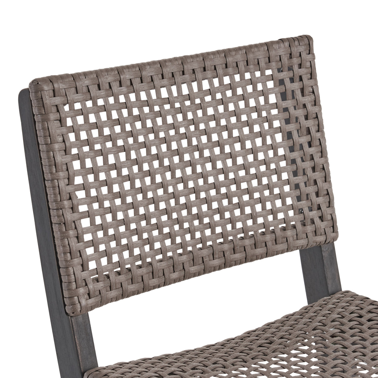 Polaris Outdoor 26" Square 3 Piece Wood and Wicker Bar Height Set by Christopher Knight Home
