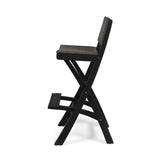 Polaris Outdoor 26" Square 3 Piece Wood and Wicker Bar Height Set by Christopher Knight Home