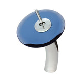 Polaris Sinks Chrome Aqua Square Vessel Sink and Waterfall Faucet