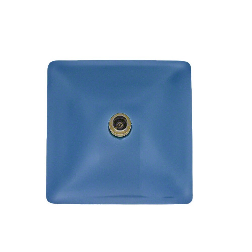 Polaris Sinks Chrome Aqua Square Vessel Sink and Waterfall Faucet
