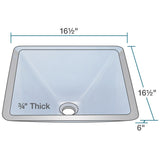 Polaris Sinks Chrome Aqua Square Vessel Sink and Waterfall Faucet