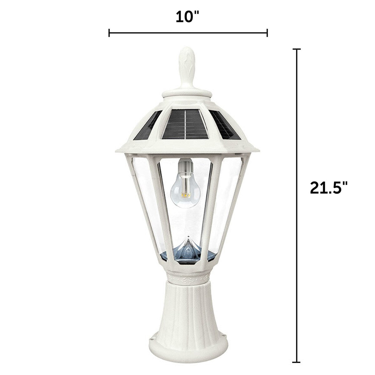 Polaris Bulb Black Solar 3' Fitter Post Light with Pier or Wall Sconce
