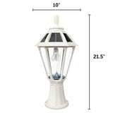 Polaris Bulb Black Solar 3' Fitter Post Light with Pier or Wall Sconce