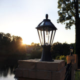 Polaris Bulb Black Solar 3' Fitter Post Light with Pier or Wall Sconce