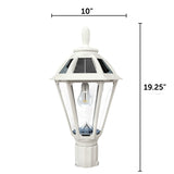 Polaris Bulb Black Solar 3' Fitter Post Light with Pier or Wall Sconce