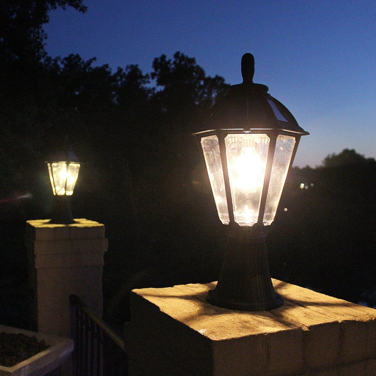 Polaris Bulb Black Solar 3' Fitter Post Light with Pier or Wall Sconce