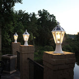 Polaris Bulb Black Solar 3' Fitter Post Light with Pier or Wall Sconce