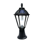Polaris Bulb Black Solar 3' Fitter Post Light with Pier or Wall Sconce