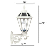 Polaris Bulb Black Solar 3' Fitter Post Light with Pier or Wall Sconce